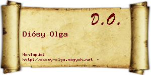 Diósy Olga névjegykártya