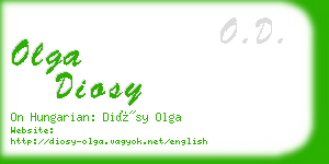 olga diosy business card